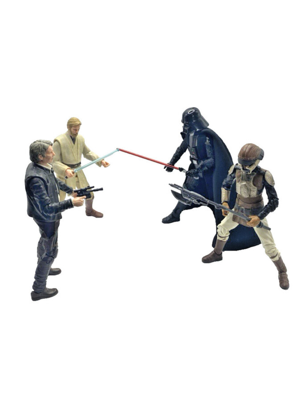 Star Wars Figure Lot Darth Vader Han Solo Obi-Wan Enfys Nest + Gear HASBRO